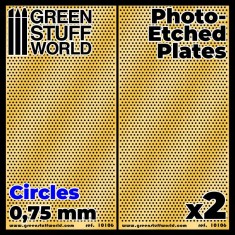 Photo-etched Plates - 0.75mm Medium Circles (60x120mm, thickness 0.2mm, 2pcs)