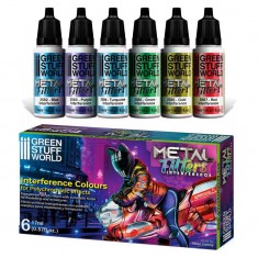 Acrylic Metal Filters Set - Interference Colours for Polychromatic Effects (6x 17ml)
