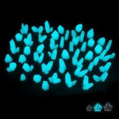 Aqua Turquoise Glow Resin Crystals - Medium for Dioramas and Scenery