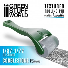 Rolling Pin with Handle - Cobblestone 15mm for Modelling Clay
