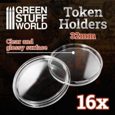 Token Holders (each up to 3mm thick and 32mm in diameter, 16pcs)
