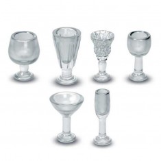1/48-1/35 Resin Crystal Glasses - Small Cups for Dioramas