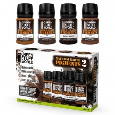 Natural Earth Weathering Pigment Set No. 2 for Models (4x30ml)
