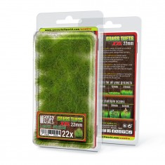Grass Tufts XXL - 22mm Self-Adhesive - Light Green for Diorama Scenery (22pcs)