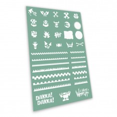 Self-Adhesive Airbrush Masking Stencils - Orcs (9.5x14.5cm)
