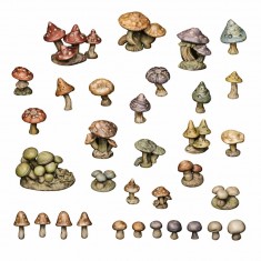1/48-1/35 Wild Mushrooms for Dioramas (3D Printed)