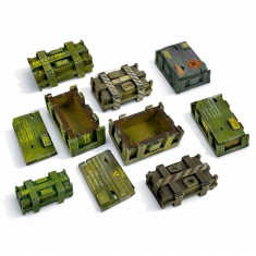 1/48-1/35 MDF Rectangular Wooden Boxes for Dioramas