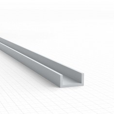 ABS Plasticard U-Profile - 5x2.5mm for Model Making (250mm Long)