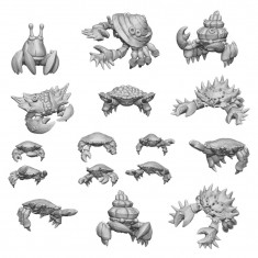 1/48-1/35 Resin Crabs for Dioramas