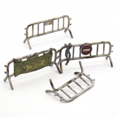 1/48 Resin Metal Barricades for Dioramas (4pcs)