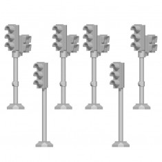 1/48 Resin Traffic Lights 70mm for Dioramas (6pcs)