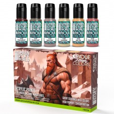 Opaque Acrylic Paint Set - Flesh Colours for Miniature Painting (6x17ml)