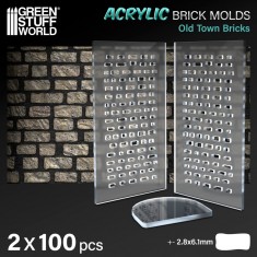 Acrylic Moulds - Old Bricks for Modelling Clay