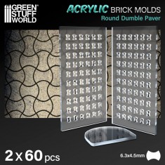 Acrylic Moulds - Round Dumble Paver for Modelling Clay