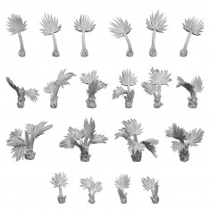 1/48-1/35 Resin Fan Palms for Dioramas (3D Printed)
