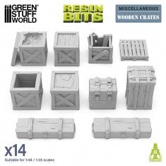 1/48 Wooden Crates (14pcs)