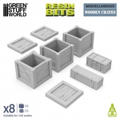1/35 Wooden Crates (5pcs, 20 x 20 x 10mm)