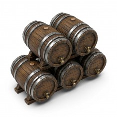 1/35 Stackable Wooden Barrels (5pcs)