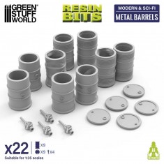 1/35 Metal Barrels (9pcs)