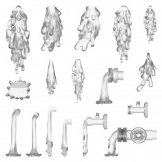 1/48-1/35 Resin Running Water for Dioramas (32pcs)