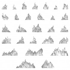 1/48-1/35 Resin Small Fire Flames for Dioramas (28pcs)