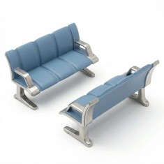 1/48 Resin Waiting Room Benches for Dioramas (2pcs)