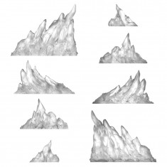 1/48-1/35 Resin Ice Waves for Dioramas (8pcs)