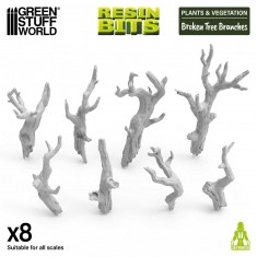 1/72 1/48 1/35 Broken Tree Branches (8pcs)