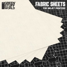 Inkjet Canvas Fabric Sheet (without adhesive) #Beige (5pcs, each: 200x300mm)