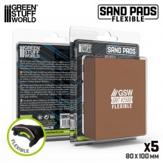 Flexible Sand Pads Grit #2500 Colour DARK BROWN (5pcs, each 100x80x5mm)