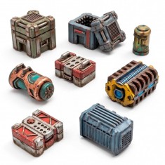 1/48 Resin Sci-Fi Crates for Dioramas