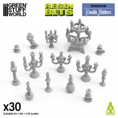 1/48 - 1/35 Candle Holders with Candles (30pcs)