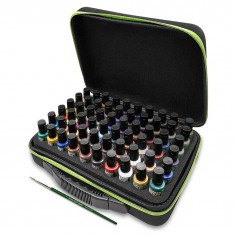 Paint Carry Case with Acrylic Model Paints & Paintbrush (60x17ml)