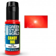 Transparent Gloss Candy Acrylic Ink for Models - Ruby Red (17ml)