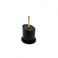 Black MDF Tapered Bust Plinth (25mm Top, 30mm High, Brass Rod)