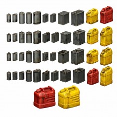 1/48-1/35 Resin Oil Cans (46pcs)