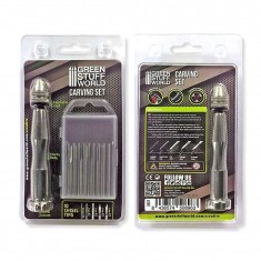Hobby Carving Chisel Set with Aluminium Handle and 10 Interchangeable Steel Tips