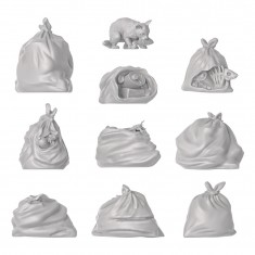 1/48-1/35 Resin Garbage Bags for Dioramas (10pcs)