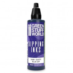 Semi-Transparent Dipping Ink Acrylic Miniature Paint - Dusty Blue Dip (60ml)