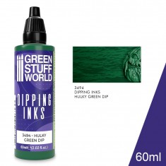 Semi-Transparent Dipping Ink Acrylic Miniature Paint - Hulky Green Dip (60ml)