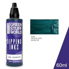 Semi-Transparent Dipping Ink Acrylic Miniature Paint - Azure Dip (60ml)