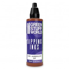 Semi-Transparent Dipping Ink Acrylic Miniature Paint - Amberglow Dip (60ml)