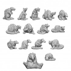 1/48 Resin Giant Rats for Dioramas (15pcs)