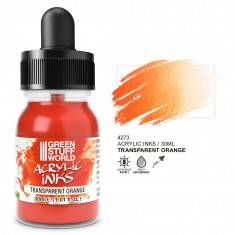 Transparent Acrylic Ink - Orange for Miniature Painting (30ml)