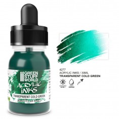 Transparent Acrylic Ink - Cold Green for Miniature Painting (30ml)