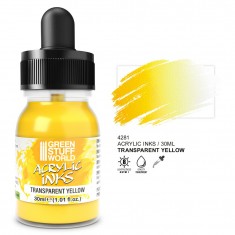 Transparent Acrylic Ink - Yellow for Miniature Painting (30ml)
