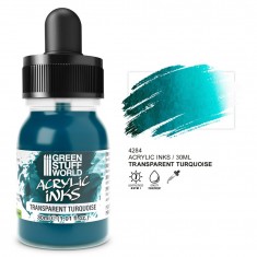 Transparent Acrylic Ink - Turquoise for Miniature Painting (30ml)