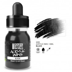 Acrylic Ink Opaque - Black for Miniature Painting (30ml)
