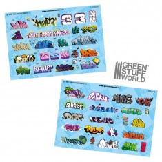 1/87 HO Railway Graffiti Decals #2 (2 A5 Sheets)