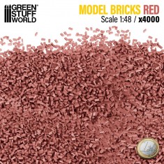 1/48 Miniature Bricks - Red (4000pcs)